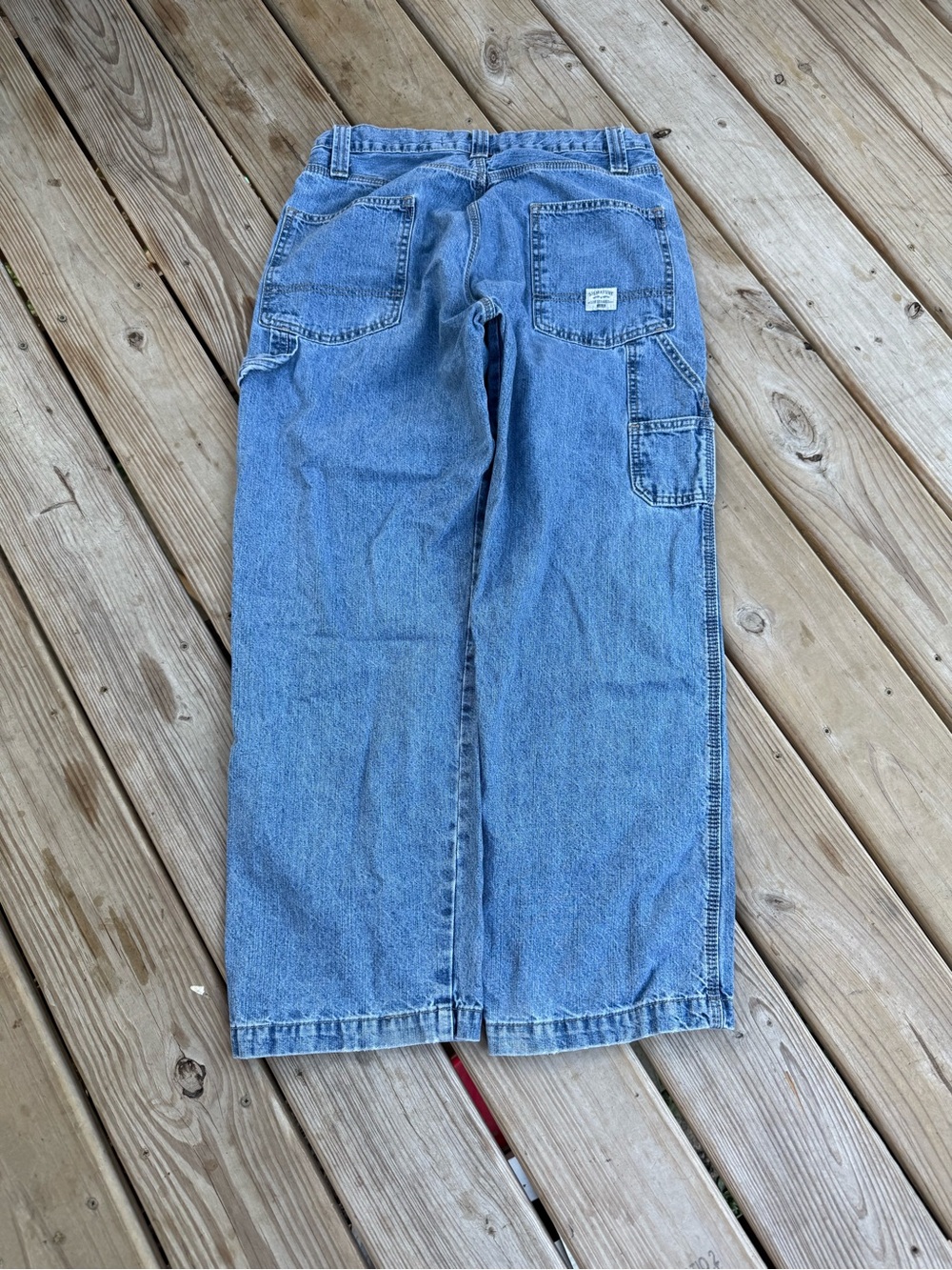 Vintage 2000s Levis Strauss Gold Carpenter Baggy Wide leg Denim Jeans 32x30